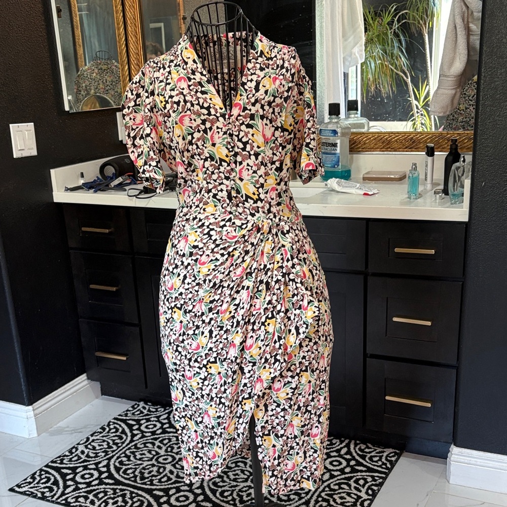 1940s 1950s Seamstress of Bloomsbury pinup rockabilly floral midi dress